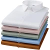 Cross-border elastic silk men's shirt, long-sleeved new solid color business professional workwear, non-ironing shirt for work Item Picture